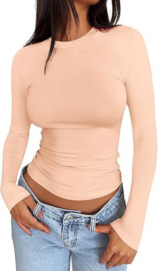 Womens Solid Color Long Sleeve Shirts